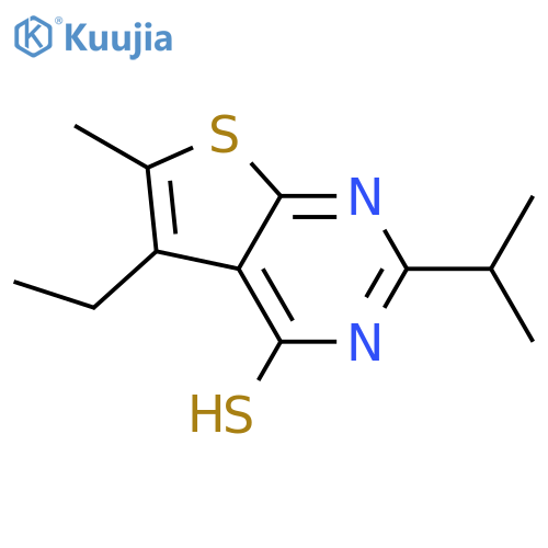 5-Ethyl-2-isopropyl-6-methyl-thieno[2,3-d]pyrimidine-4-thiol structure