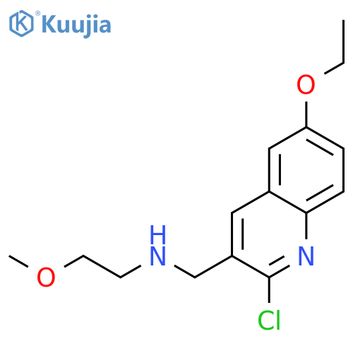 (2-Chloro-6-ethoxy-quinolin-3-ylmethyl)-(2-methoxy-ethyl)-amine structure