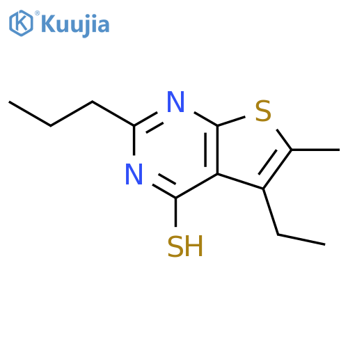 5-Ethyl-6-methyl-2-propyl-thieno[2,3-d]pyrimidine-4-thiol structure
