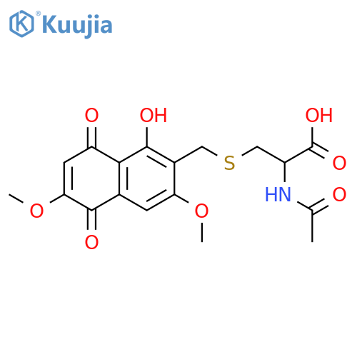 L-Cysteine,N-acetyl-S-[(5,8-dihydro-1-hydroxy-3,6-dimethoxy-5,8-dioxo-2-naphthalenyl)methyl]- structure