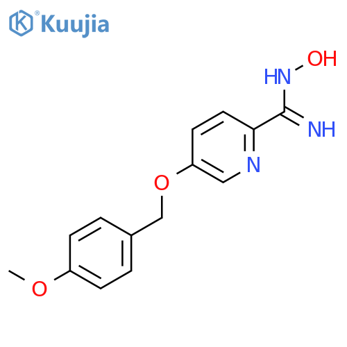 2-Pyridinecarboximidamide, N-hydroxy-5-[(4-methoxyphenyl)methoxy]- structure