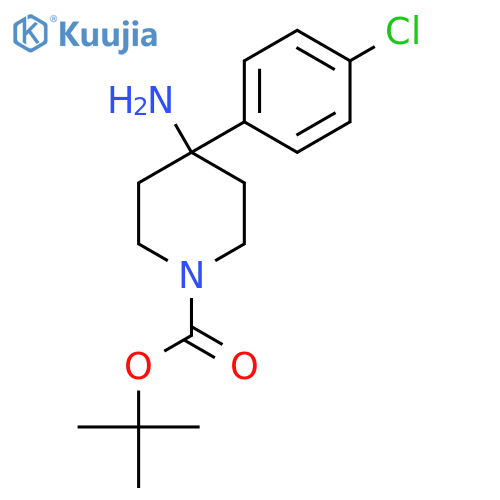 4-Amino-4-(4-chloro-phenyl)-piperidine-1-carboxylic acid tert-butyl ester structure