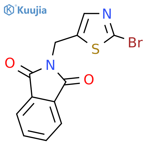 2-(2-bromo-1,3-thiazol-5-yl)methyl-2,3-dihydro-1H-isoindole-1,3-dione structure