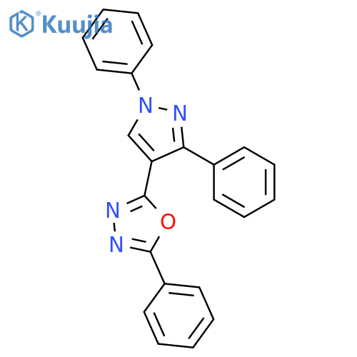 1,3,4-Oxadiazole, 2-(1,3-diphenyl-1H-pyrazol-4-yl)-5-phenyl- structure