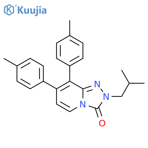 1,2,4-Triazolo[4,3-a]pyridin-3(2H)-one, 7,8-bis(4-methylphenyl)-2-(2-methylpropyl)- structure
