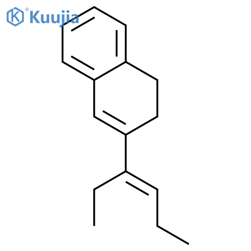 Naphthalene, 3-[(1E)-1-ethyl-1-buten-1-yl]-1,2-dihydro- structure