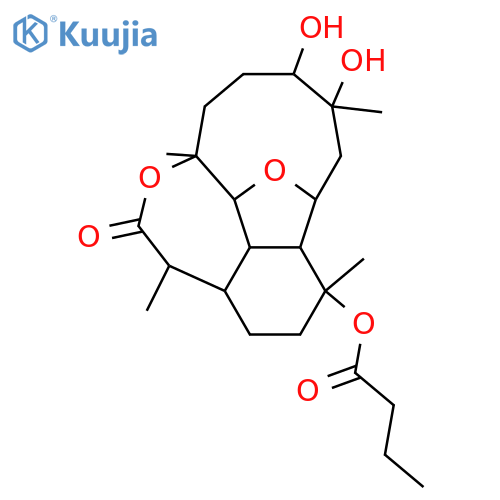 6,13-Epoxy-4,8,9-trihydroxy-16,12-eunicellanolide; (4β,6β,8α,9α,12α,13β,15α)-form, 4-Butanoyl structure