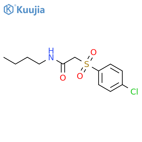 N-butyl-2-(4-chlorophenyl)sulfonylacetamide structure
