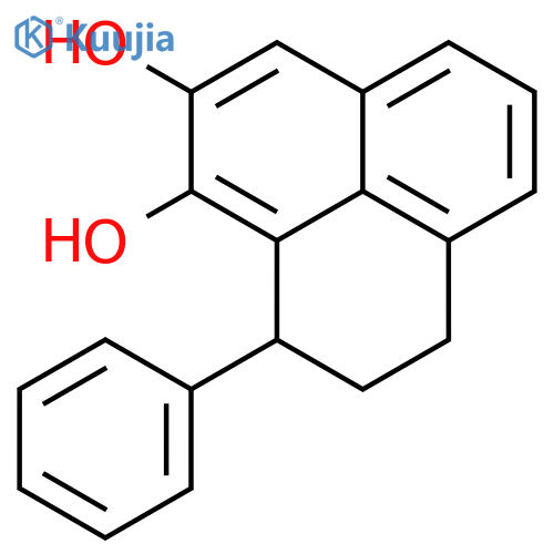 (+)-(S)-8,9-dihydro-9-phenyl-7H-phenalene-1,2-diol structure