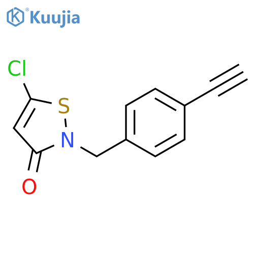 3(2H)-Isothiazolone, 5-chloro-2-[(4-ethynylphenyl)methyl]- structure