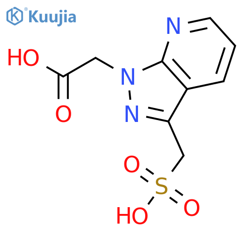 1H-Pyrazolo[3,4-b]pyridine-1-acetic acid, 3-(sulfomethyl)- structure