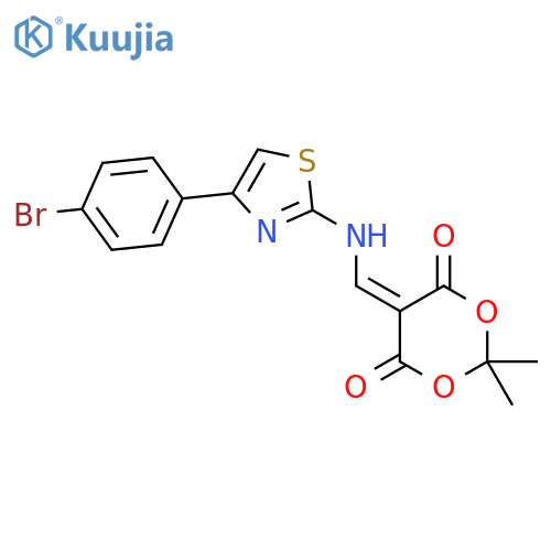 5-({[4-(4-Bromophenyl)-1,3-thiazol-2-yl]amino}methylidene)-2,2-dimethyl-1,3-dioxane-4,6-dione structure