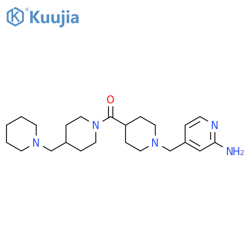 Methanone,[1-[(2-amino-4-pyridinyl)methyl]-4-piperidinyl][4-(1-piperidinylmethyl)-1-piperidinyl]- structure