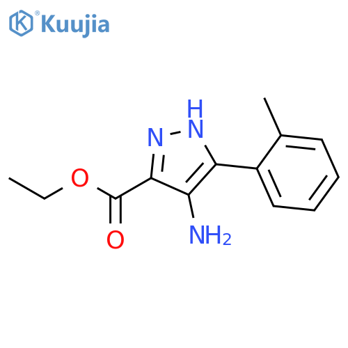 1H-Pyrazole-3-carboxylicacid, 4-amino-5-(2-methylphenyl)-, ethyl ester structure