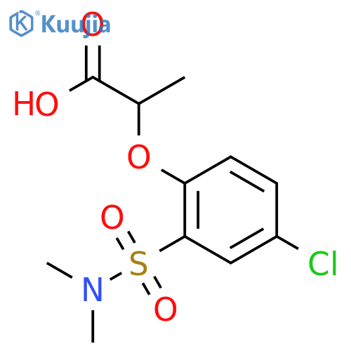 2-[4-Chloro-2-(dimethylsulfamoyl)phenoxy]propanoic acid structure