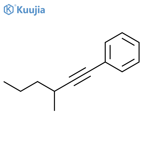 Benzene, (3-methyl-1-hexyn-1-yl)- structure