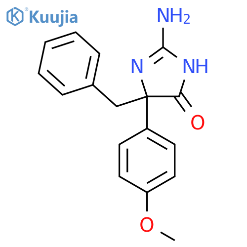 2-Amino-5-benzyl-5-(4-methoxyphenyl)-4,5-dihydro-1H-imidazol-4-one structure