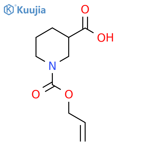 1-(prop-2-en-1-yloxy)carbonylpiperidine-3-carboxylic acid structure
