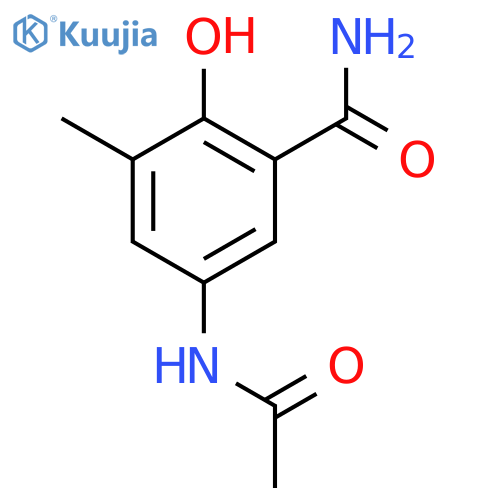 5-(acetylamino)-2-hydroxy-3-methylbenzamide structure