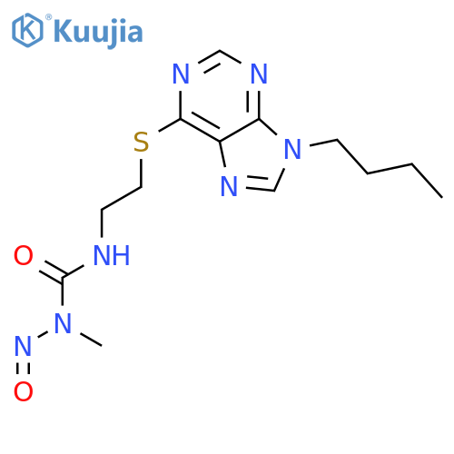 Urea,N'-[2-[(9-butyl-9H-purin-6-yl)thio]ethyl]-N-methyl-N-nitroso- structure