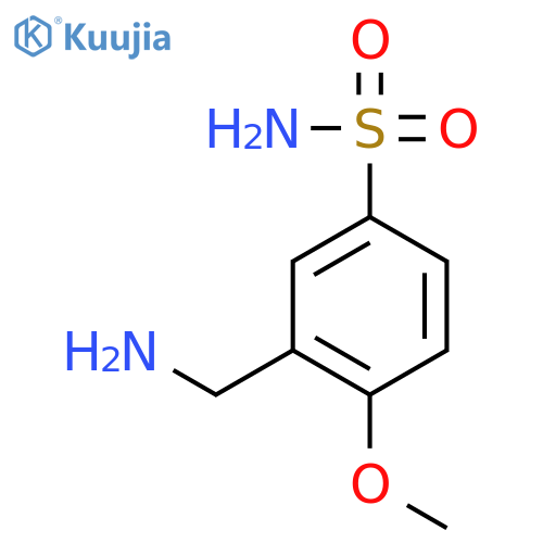 3-(aminomethyl)-4-methoxybenzene-1-sulfonamide structure