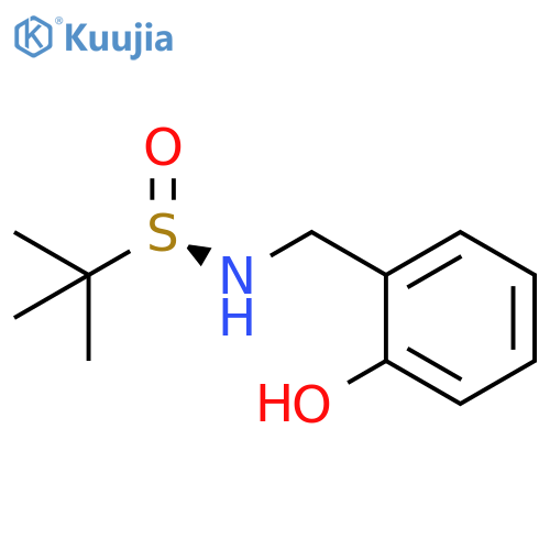 2-Propanesulfinamide, N-[(2-hydroxyphenyl)methyl]-2-methyl-, [S(R)]- structure