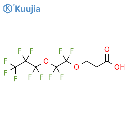 Propanoic acid, 3-[1,1,2,2-tetrafluoro-2-(1,1,2,2,3,3,3-heptafluoropropoxy)ethoxy]- structure