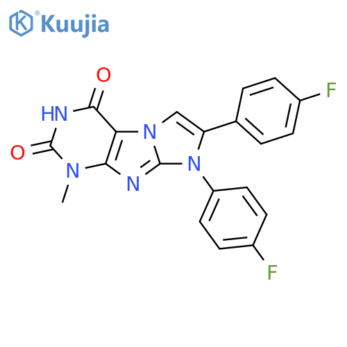 7,8-bis(4-fluorophenyl)-1-methyl-1H,2H,3H,4H,8H-imidazo1,2-gpurine-2,4-dione structure