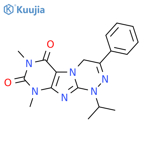 7,9-dimethyl-3-phenyl-1-(propan-2-yl)-1H,4H,6H,7H,8H,9H-1,2,4triazino4,3-gpurine-6,8-dione structure