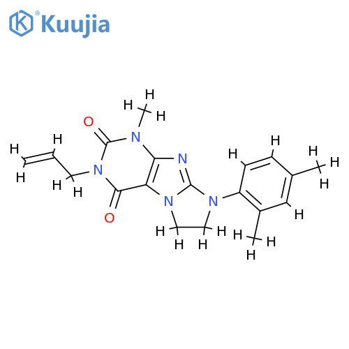 8-(2,4-dimethylphenyl)-1-methyl-3-(prop-2-en-1-yl)-1H,2H,3H,4H,6H,7H,8H-imidazo1,2-gpurine-2,4-dione structure