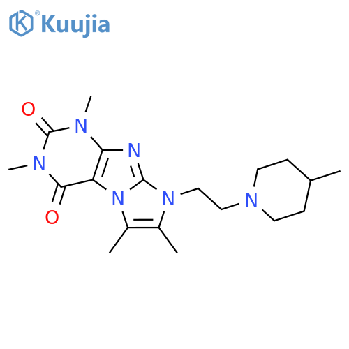 1,3,6,7-tetramethyl-8-2-(4-methylpiperidin-1-yl)ethyl-1H,2H,3H,4H,8H-imidazo1,2-gpurine-2,4-dione structure