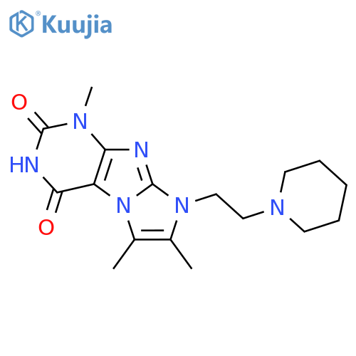 1,6,7-trimethyl-8-2-(piperidin-1-yl)ethyl-1H,2H,3H,4H,8H-imidazo1,2-gpurine-2,4-dione structure