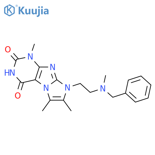 8-{2-benzyl(methyl)aminoethyl}-1,6,7-trimethyl-1H,2H,3H,4H,8H-imidazo1,2-gpurine-2,4-dione structure