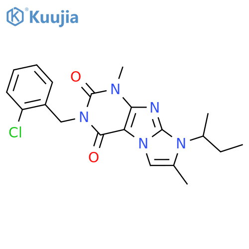 8-(butan-2-yl)-3-(2-chlorophenyl)methyl-1,7-dimethyl-1H,2H,3H,4H,8H-imidazo1,2-gpurine-2,4-dione structure