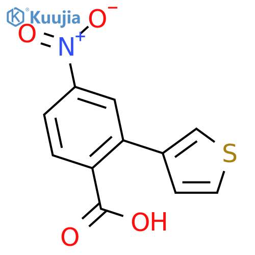 Benzoic acid, 4-nitro-2-(3-thienyl)- structure