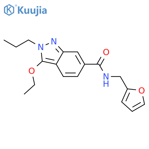 2H-Indazole-6-carboxamide, 3-ethoxy-N-(2-furanylmethyl)-2-propyl- structure