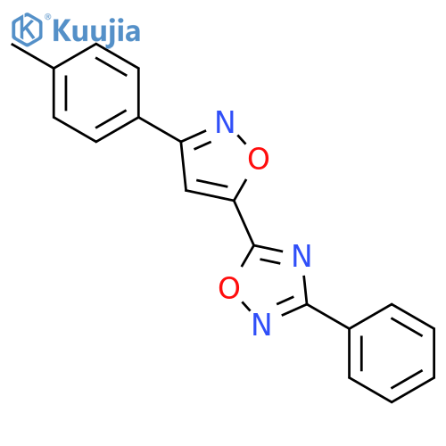 1,2,4-Oxadiazole, 5-[3-(4-methylphenyl)-5-isoxazolyl]-3-phenyl- structure