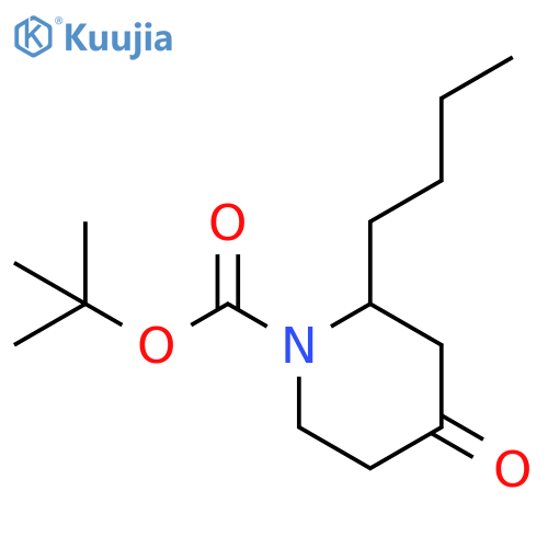 1-Piperidinecarboxylic acid, 2-butyl-4-oxo-, 1,1-dimethylethyl ester structure