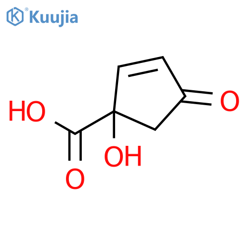 2-Cyclopentene-1-carboxylic acid, 1-hydroxy-4-oxo- structure