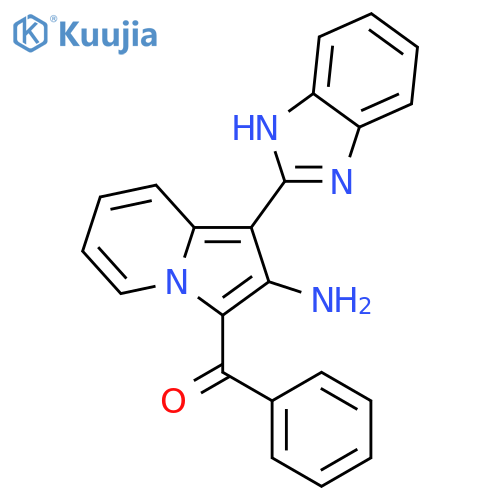 [2-amino-1-(1H-benzimidazol-2-yl)indolizin-3-yl]-phenylmethanone structure
