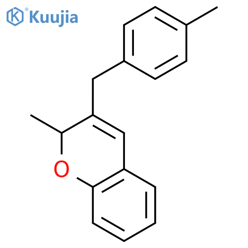 2H-1-Benzopyran, 2-methyl-3-[(4-methylphenyl)methyl]- structure