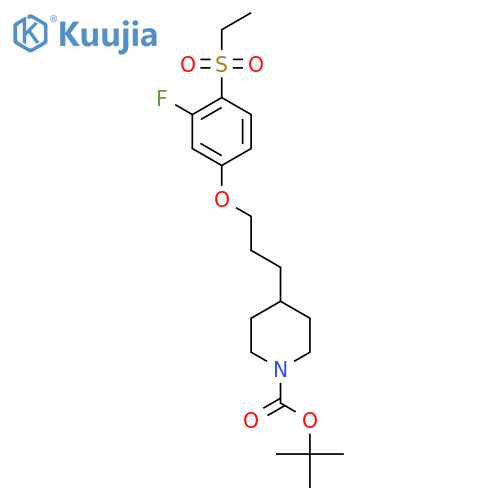 Tert-butyl 4-[3-(4-ethylsulfonyl-3-fluorophenoxy)propyl]piperidine-1-carboxylate structure