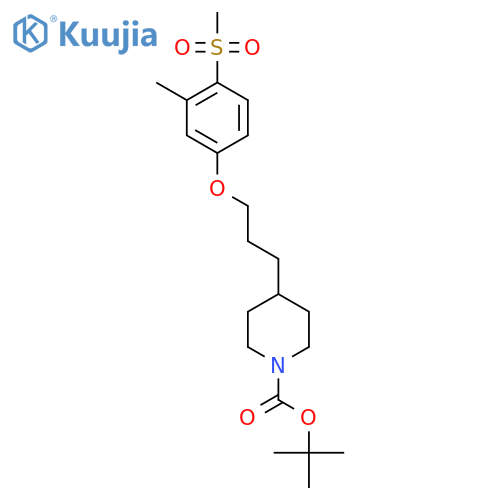 Tert-butyl 4-[3-(3-methyl-4-methylsulfonylphenoxy)propyl]piperidine-1-carboxylate structure