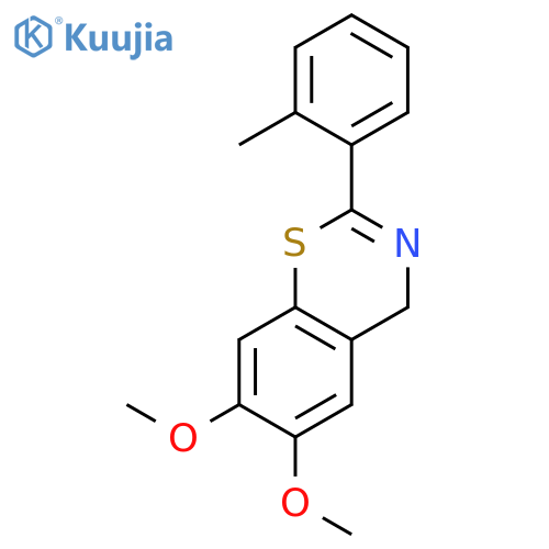 4H-1,3-Benzothiazine, 6,7-dimethoxy-2-(2-methylphenyl)- structure