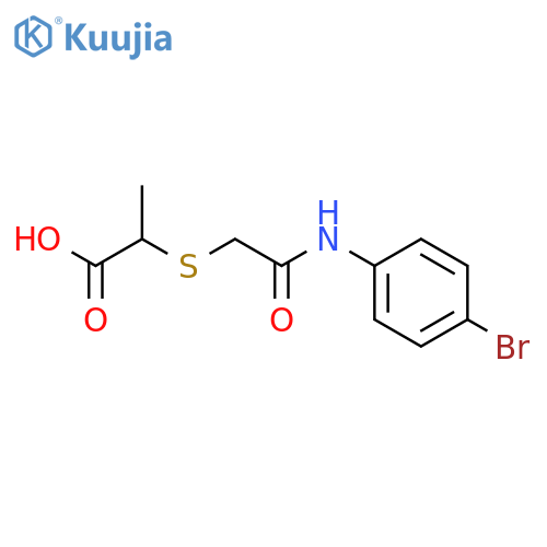 2-({2-[(4-bromophenyl)amino]-2-oxoethyl}thio)propanoic acid structure