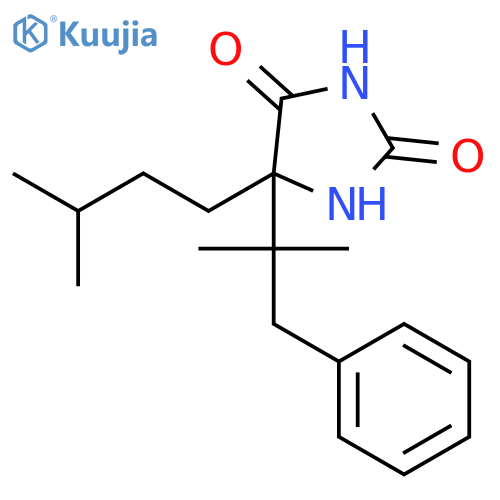 2,4-Imidazolidinedione, 5-(1,1-dimethyl-2-phenylethyl)-5-(3-methylbutyl)- structure
