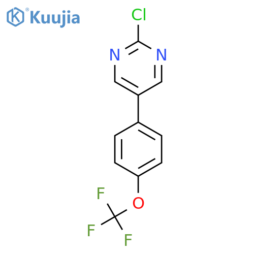 2-Chloro-5-(4-(trifluoromethoxy)phenyl)pyrimidine structure