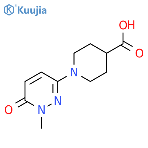 1-(1-Methyl-6-oxo-1,6-dihydropyridazin-3-yl)piperidine-4-carboxylic acid structure