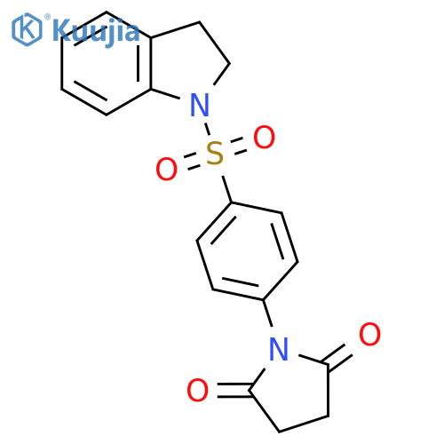 1-4-(2,3-dihydro-1H-indole-1-sulfonyl)phenylpyrrolidine-2,5-dione structure