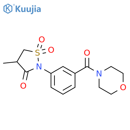 4-methyl-2-3-(morpholine-4-carbonyl)phenyl-1lambda6,2-thiazolidine-1,1,3-trione structure